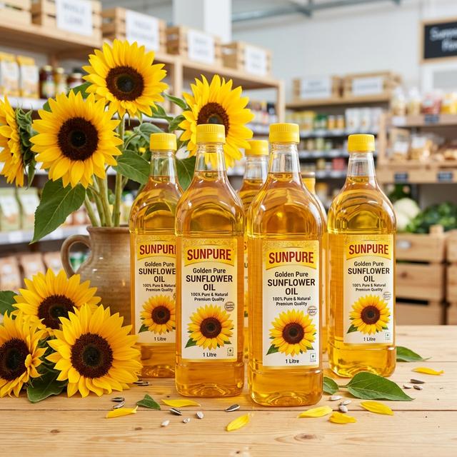 Refined Pure Sunflower Cooking Oil