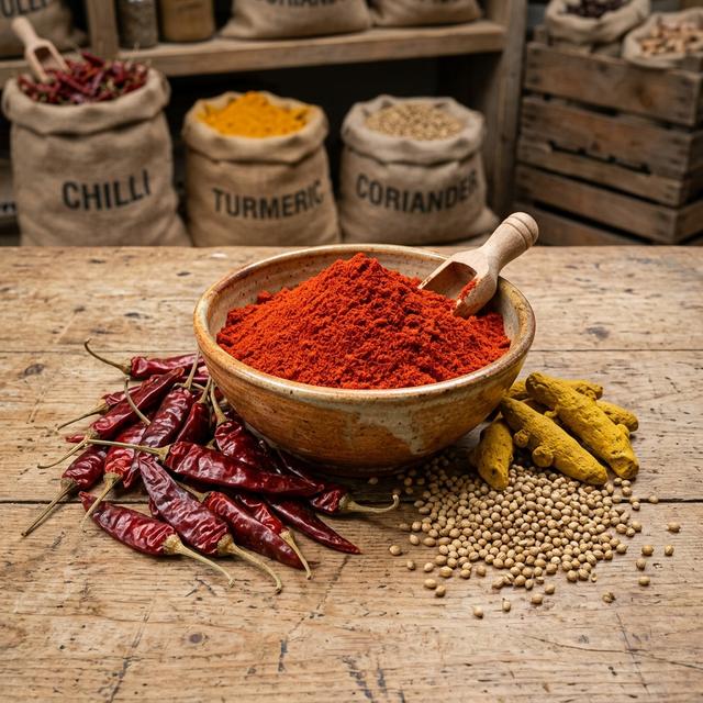 Guntur Stemless Dry Red Chilli & Powder